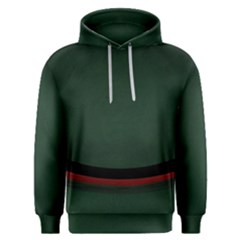 Dark Green Solid Dark Green Black Red Stripe Curved Dark Green Black Red Stripe Men s Overhead Hoodie by Abe731