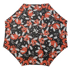 Folk Flowers Art Pattern Floral   Straight Umbrellas