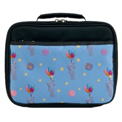 Baby Elephant Flying On Balloons Lunch Bag by SychEva