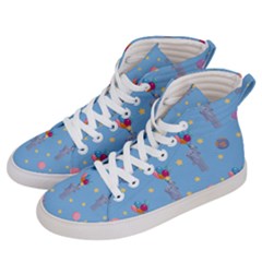 Baby Elephant Flying On Balloons Men s Hi-top Skate Sneakers by SychEva