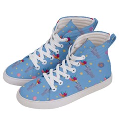 Baby Elephant Flying On Balloons Men s Hi-Top Skate Sneakers