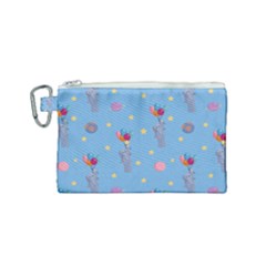 Baby Elephant Flying On Balloons Canvas Cosmetic Bag (small)