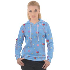 Baby Elephant Flying On Balloons Women s Overhead Hoodie by SychEva