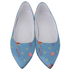 Baby Elephant Flying On Balloons Women s Low Heels by SychEva