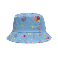 Baby Elephant Flying On Balloons Inside Out Bucket Hat by SychEva