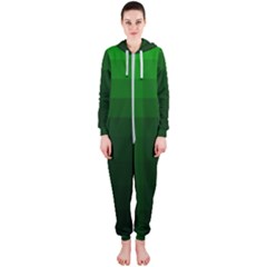 Zappwaits-green Hooded Jumpsuit (ladies)  by zappwaits