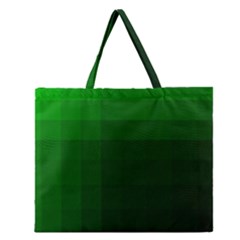 Zappwaits-green Zipper Large Tote Bag
