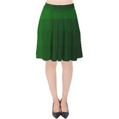 Zappwaits-green Velvet High Waist Skirt
