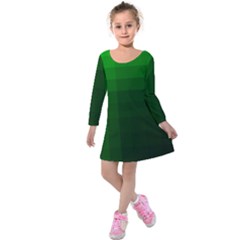 Zappwaits-green Kids  Long Sleeve Velvet Dress by zappwaits