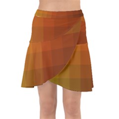 Zappwaits - Color Gradient Wrap Front Skirt by zappwaits