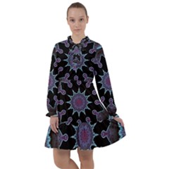 Framed Mandala All Frills Chiffon Dress by MRNStudios