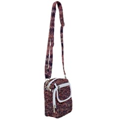 Warm Abstract Surface Print Shoulder Strap Belt Bag by dflcprintsclothing