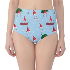 Funny Mushrooms Go About Their Business Classic High-waist Bikini Bottoms by SychEva