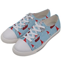 Funny Mushrooms Go About Their Business Women s Low Top Canvas Sneakers by SychEva