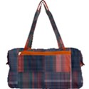 blue and orange plaid Multi Function Bag View2