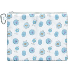 Aquarium With Fish Canvas Cosmetic Bag (xxxl) by SychEva