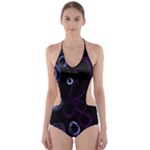 Purple Circles  Cut-Out One Piece Swimsuit