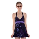 Purple Circles  Halter Dress Swimsuit  View1