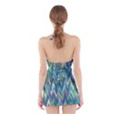 Blue Green ZigZag Halter Dress Swimsuit  View2