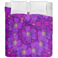 Fantasy Flowers In Paradise Calm Style Duvet Cover Double Side (california King Size)