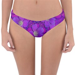 Fantasy Flowers In Paradise Calm Style Reversible Hipster Bikini Bottoms by pepitasart