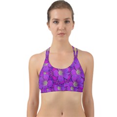 Fantasy Flowers In Paradise Calm Style Back Web Sports Bra by pepitasart