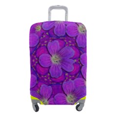 Fantasy Flowers In Paradise Calm Style Luggage Cover (small) by pepitasart