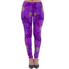 Fantasy Flowers In Paradise Calm Style Lightweight Velour Leggings by pepitasart