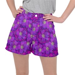 Fantasy Flowers In Paradise Calm Style Ripstop Shorts by pepitasart