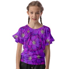 Fantasy Flowers In Paradise Calm Style Kids  Cut Out Flutter Sleeves by pepitasart