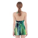 blue green streaks Halter Dress Swimsuit  View2