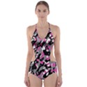 pink camo Cut-Out One Piece Swimsuit View1