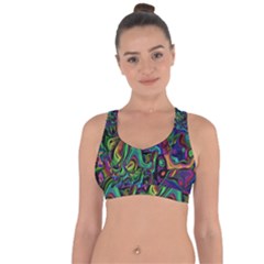 Brain Melt Cross String Back Sports Bra by MRNStudios