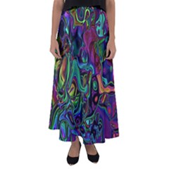 Brain Melt Flared Maxi Skirt by MRNStudios