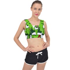 Cactus V-back Sports Bra by IIPhotographyAndDesigns