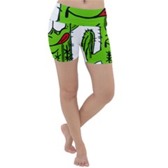 Cactus Lightweight Velour Yoga Shorts by IIPhotographyAndDesigns