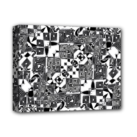 Black And White Geometric Print Deluxe Canvas 14  X 11  (stretched) by dflcprintsclothing