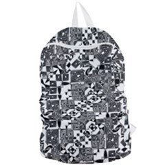 Black And White Geometric Print Foldable Lightweight Backpack by dflcprintsclothing