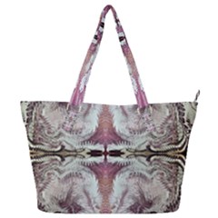 White Burgundy Repeats Full Print Shoulder Bag by kaleidomarblingart