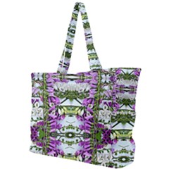 Woven Floral Repeat Simple Shoulder Bag