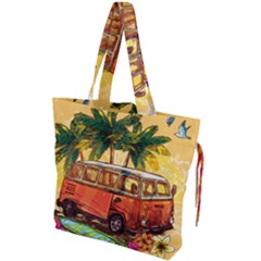 Travel Baby Drawstring Tote Bag by designsbymallika