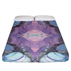 Marbled Patterns Fitted Sheet (king Size) by kaleidomarblingart