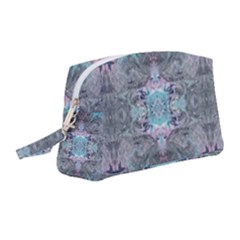 Turquoise Pink Module  Wristlet Pouch Bag (medium) by kaleidomarblingart