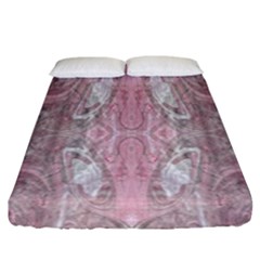 Pink Arabesque Fitted Sheet (california King Size) by kaleidomarblingart