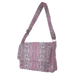 Pink Arabesque Full Print Messenger Bag (m) by kaleidomarblingart