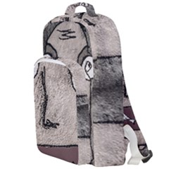 Sketchy Style Head Creepy Mask Drawing Double Compartment Backpack by dflcprintsclothing