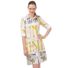 Be The Sunshine Long Sleeve Mini Shirt Dress by designsbymallika