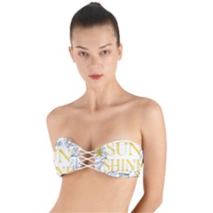 Be The Sunshine Twist Bandeau Bikini Top by designsbymallika