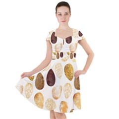 Golden Egg Easter Cap Sleeve Midi Dress by designsbymallika