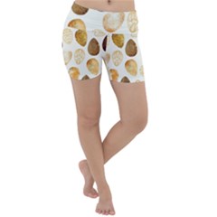 Golden Egg Easter Lightweight Velour Yoga Shorts by designsbymallika